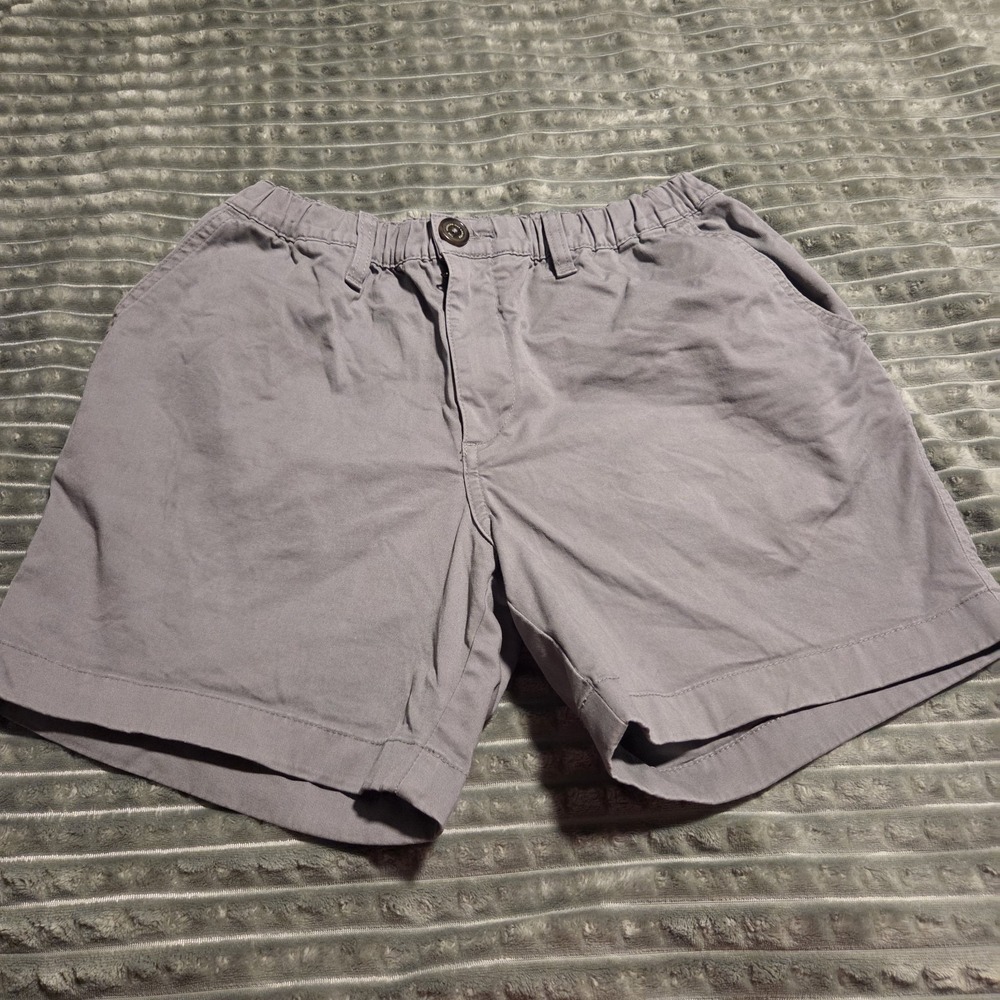 Chubbies Mens Shorts S Grey Chino Original Stretch Twill Elastic Waist 5" Inseam